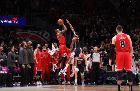  拉文三分准绝杀命中，公牛客场险胜奇才结束三连败  